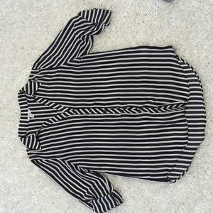 Candies black and white striped blouse
